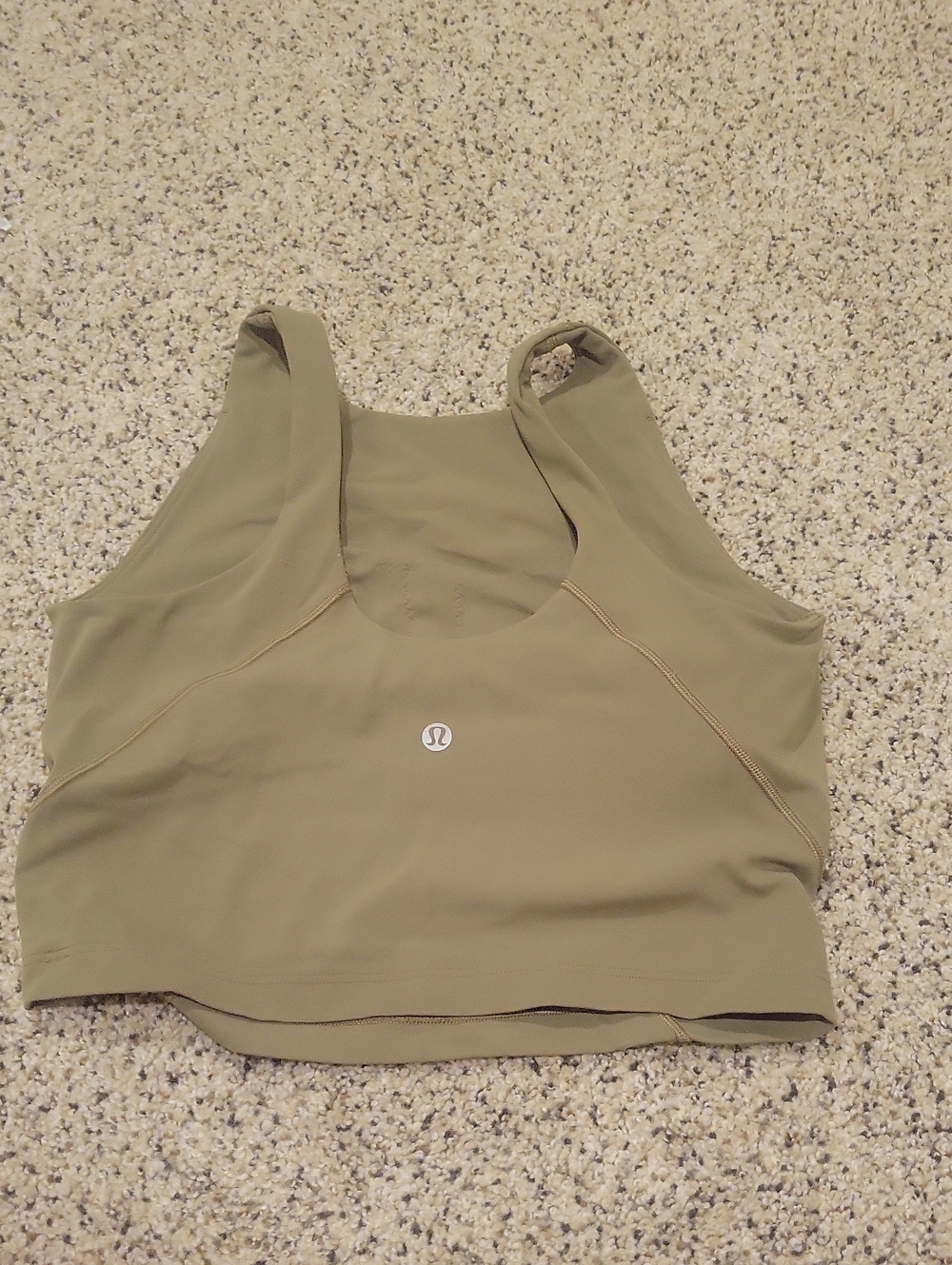 Lululemon Green Sports Bra Tank Top Moss Green Sz 6